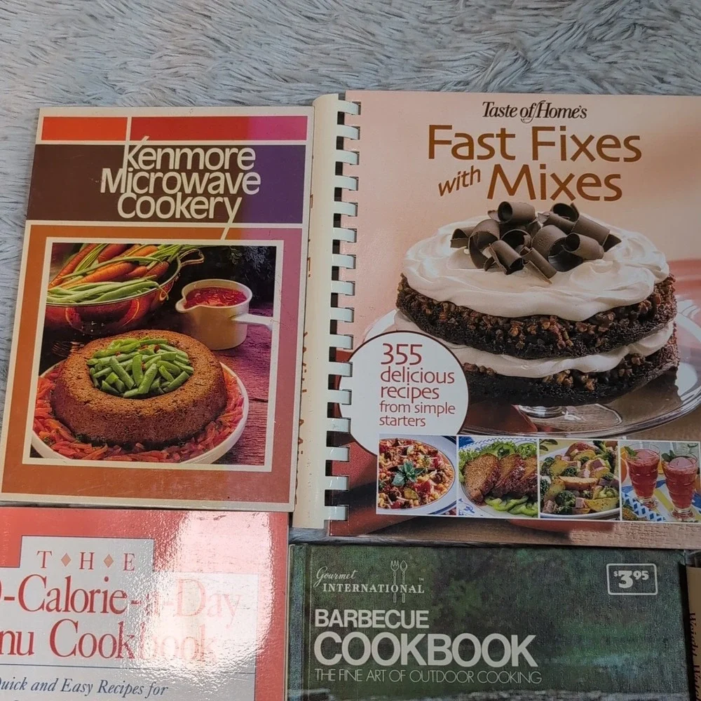 Lot Of 6 Cookbook Seafood‎ Barbecue Deserts Breakfast Lunch Supper